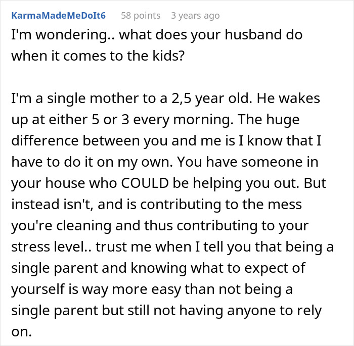 Comment by KarmaMadeMeDoIt6 sharing struggles of single motherhood and fears about surviving motherhood due to its difficulty.
