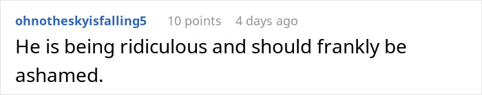 Comment text in a black font on a white background expressing frustration about a husband flipping out when asked to watch kids. Comment text in a black font on a white background expressing frustration about a husband flipping out when asked to watch kids.
