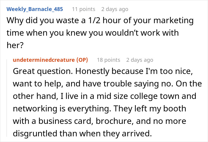 Screenshot of an online discussion about a woman adopting a dog with behavior issues against animal shelter advice. Screenshot of an online discussion about a woman adopting a dog with behavior issues against animal shelter advice.
