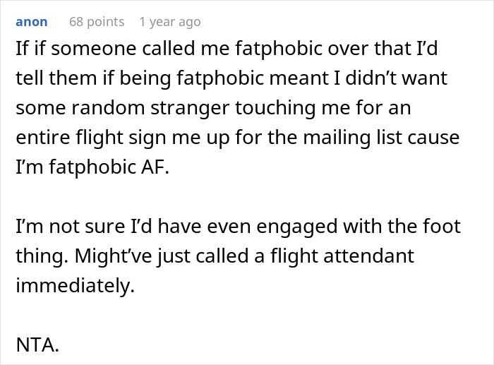 Person Called "Fatphobic" For Refusing To Let Obese Guy Invade Their Seat, Sparks Flight Drama Person Called "Fatphobic" For Refusing To Let Obese Guy Invade Their Seat, Sparks Flight Drama