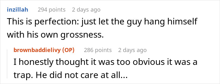 Reddit comments discussing sister boyfriend relationship drama, highlighting a trap and gross behavior in the conversation. Reddit comments discussing sister boyfriend relationship drama, highlighting a trap and gross behavior in the conversation.