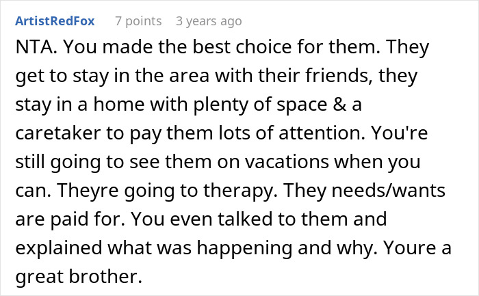Comment discussing a brother’s decision on sister unwanted siblings adoption, focusing on care and support provided. Comment discussing a brother’s decision on sister unwanted siblings adoption, focusing on care and support provided.