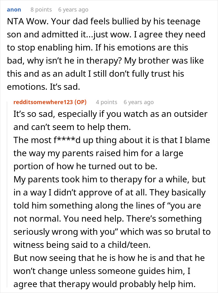 Reddit discussion about dealing with a woman’s teen brother and the dad’s reaction to babysitting refusal. Reddit discussion about dealing with a woman’s teen brother and the dad’s reaction to babysitting refusal.