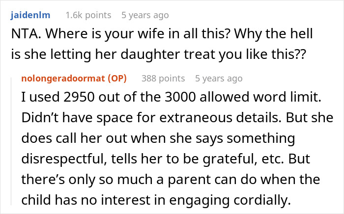 16YO Treats Stepdad Like A Doormat And Walking ATM, Gobsmacked When He Finally Says Enough’s Enough 16YO Treats Stepdad Like A Doormat And Walking ATM, Gobsmacked When He Finally Says Enough’s Enough