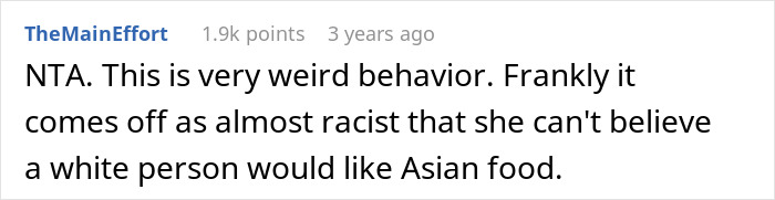 Screenshot of a Reddit comment discussing unusual behavior related to ordering fried pork intestine in an Asian food context. Screenshot of a Reddit comment discussing unusual behavior related to ordering fried pork intestine in an Asian food context.