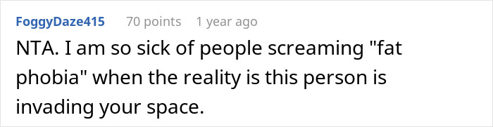 Person Called "Fatphobic" For Refusing To Let Obese Guy Invade Their Seat, Sparks Flight Drama Person Called "Fatphobic" For Refusing To Let Obese Guy Invade Their Seat, Sparks Flight Drama