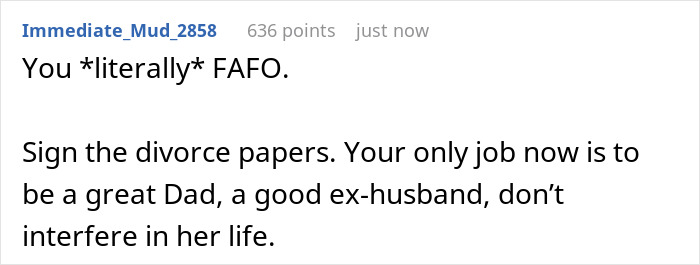 Screenshot of an online comment about divorce, guilt, and failing marriage due to an online affair. Screenshot of an online comment about divorce, guilt, and failing marriage due to an online affair.