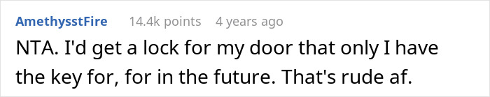 Comment discussing a roommate conflict about a kid sleeping in the roommate’s bed and the resulting anger. Comment discussing a roommate conflict about a kid sleeping in the roommate’s bed and the resulting anger.
