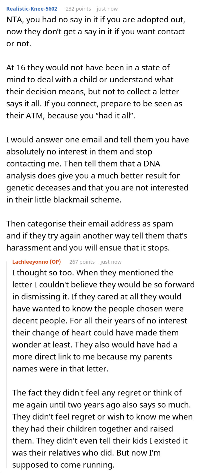 Man’s birth family contacts him after abandonment, shocked he refuses contact or relationship with them. Man’s birth family contacts him after abandonment, shocked he refuses contact or relationship with them.