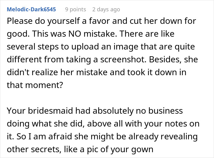 Bride upset and stuck between loyalty and trust after bridesmaid leaks wedding seating chart, causing guest offense. Bride upset and stuck between loyalty and trust after bridesmaid leaks wedding seating chart, causing guest offense.