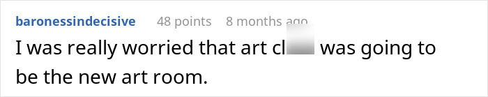Screenshot of a social media comment expressing concern about an art class, related to a guy thinking he took art class with his girlfriend. Screenshot of a social media comment expressing concern about an art class, related to a guy thinking he took art class with his girlfriend.
