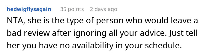 Comment on online forum about woman adopting dog with behavior issues despite shelter advice, expressing regret quickly. Comment on online forum about woman adopting dog with behavior issues despite shelter advice, expressing regret quickly.