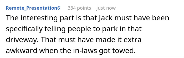 Screenshot of a forum comment discussing a neighbor repeatedly using a nurse’s driveway after a 12-hour shift. Screenshot of a forum comment discussing a neighbor repeatedly using a nurse’s driveway after a 12-hour shift.