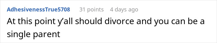 Comment suggesting divorce and becoming a single parent, highlighting husband expects wife to work and study with two kids. Comment suggesting divorce and becoming a single parent, highlighting husband expects wife to work and study with two kids.