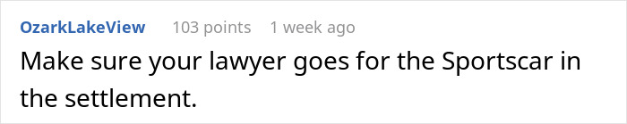 Comment about hubby prioritizing luxury vehicle over wife’s family plans, mentioning MIL invited to buy car with him. Comment about hubby prioritizing luxury vehicle over wife’s family plans, mentioning MIL invited to buy car with him.