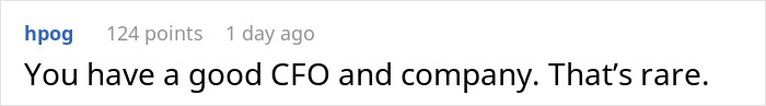Comment on a post praising the CFO and company for firing an employee after a body-shaming incident. Comment on a post praising the CFO and company for firing an employee after a body-shaming incident.