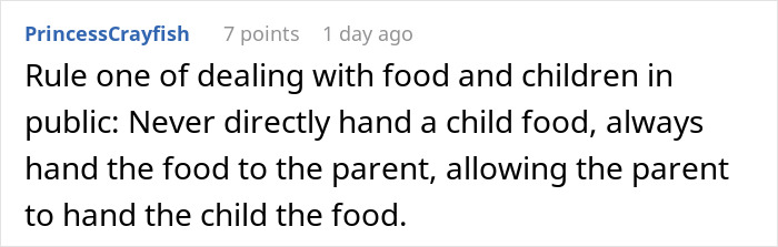 Comment about food safety when a kid with nut allergy grabs a sample, emphasizing caution in public settings.