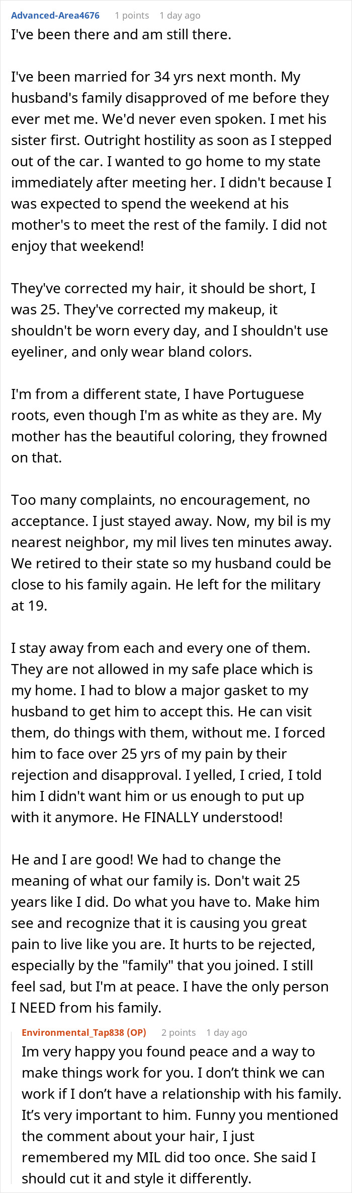 Commenter shares experiences of inlaws pushing boundaries in marriage and the impact on divorce considerations. Commenter shares experiences of inlaws pushing boundaries in marriage and the impact on divorce considerations.