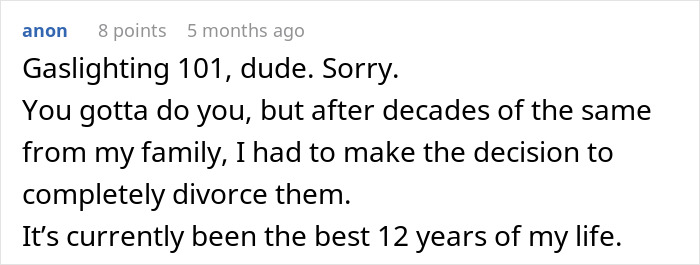 Comment about gaslighting and family issues related to hiding college acceptance letters from least favorite kid. Comment about gaslighting and family issues related to hiding college acceptance letters from least favorite kid.