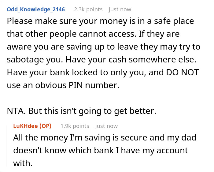 Reddit user warns about securing money while teen plans to ditch babysitting half siblings in a tricky family situation. Reddit user warns about securing money while teen plans to ditch babysitting half siblings in a tricky family situation.