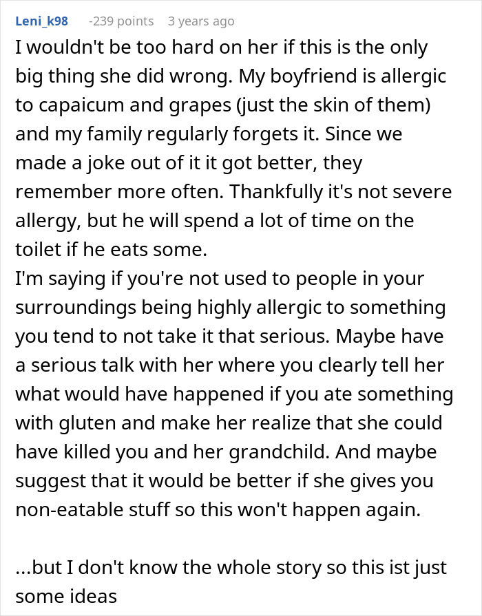 Commenter sharing experience with severe allergies and advice on handling gluten contamination at allergy-safe events. Commenter sharing experience with severe allergies and advice on handling gluten contamination at allergy-safe events.