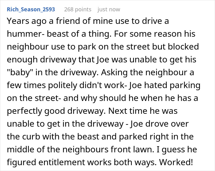 Nurse comes home from 12HR shift to find neighbor using her driveway causing confrontation and frustration. Nurse comes home from 12HR shift to find neighbor using her driveway causing confrontation and frustration.