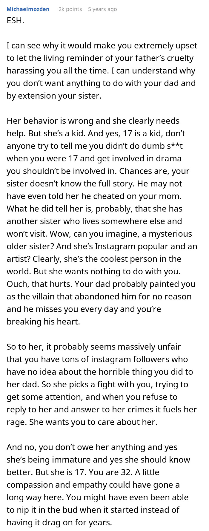 Alt text: Family drama and stalker half-sister airing dirty laundry online causing conflict before woman puts a stop to it. Alt text: Family drama and stalker half-sister airing dirty laundry online causing conflict before woman puts a stop to it.