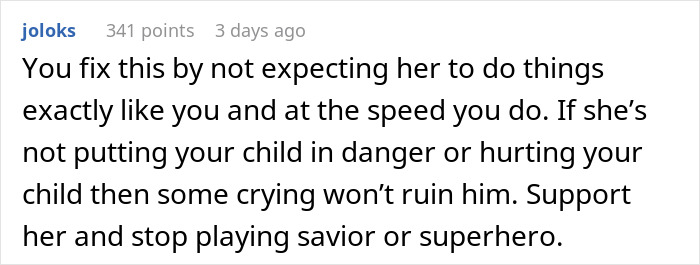 New mom struggling to care for baby while husband looks on, unable to stop judging her efforts and challenges. New mom struggling to care for baby while husband looks on, unable to stop judging her efforts and challenges.