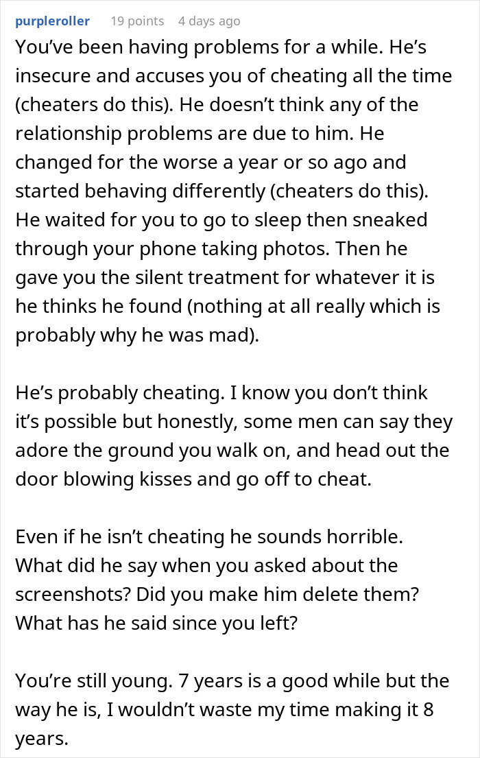 Man going through girlfriend’s phone secretly, shocked by reaction and the potential end of a long-term relationship. Man going through girlfriend’s phone secretly, shocked by reaction and the potential end of a long-term relationship.