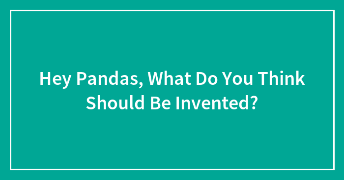 Hey Pandas, What Do You Think Should Be Invented? (Closed)