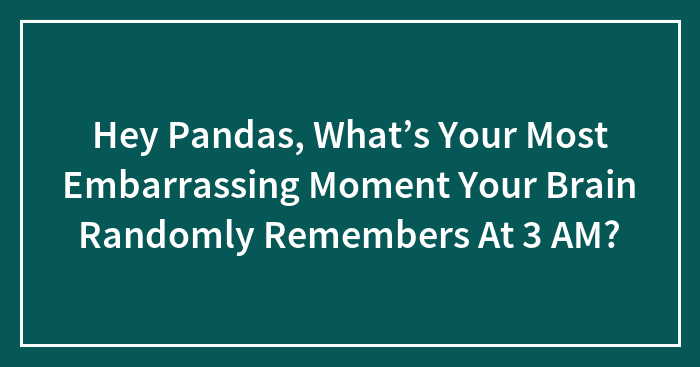 Hey Pandas, What’s Your Most Embarrassing Moment Your Brain Randomly Remembers At 3 AM? (Closed)
