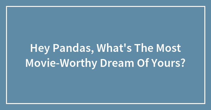 Hey Pandas, What’s The Most Movie-Worthy Dream Of Yours? (Closed)
