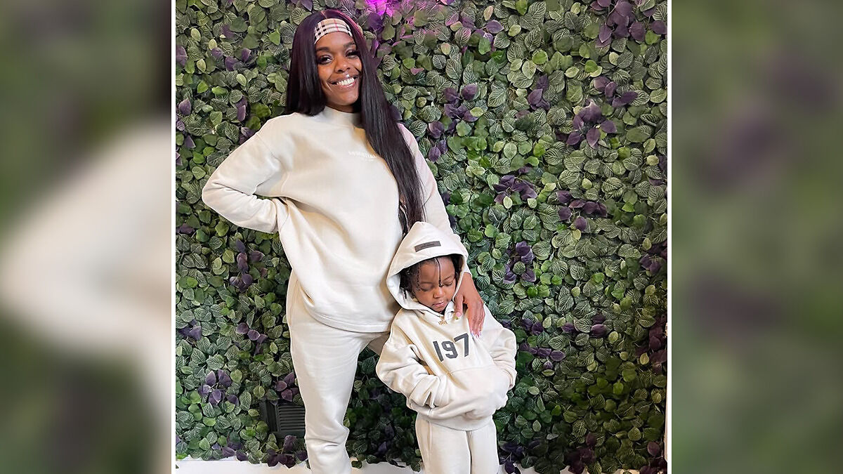 Mom smiling with her son in matching beige outfits, showing loving bond before tragic shooting after dropping him off.