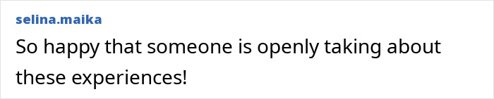 Comment from user selina.maika expressing happiness about someone openly discussing experiences related to hair and teeth growing inside a 9-year-old girl. Comment from user selina.maika expressing happiness about someone openly discussing experiences related to hair and teeth growing inside a 9-year-old girl.