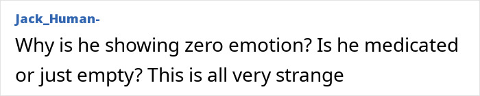 Screenshot of a social media comment questioning the emotion of Charlie Kirk suspect Tyler Robinson appearing in court. Screenshot of a social media comment questioning the emotion of Charlie Kirk suspect Tyler Robinson appearing in court.