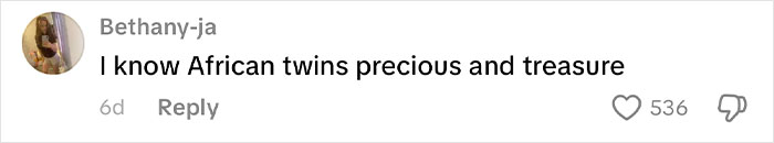 Comment on a social media post reading I know African twins precious and treasure, related to African names strengthtofightanotherday. Comment on a social media post reading I know African twins precious and treasure, related to African names strengthtofightanotherday.