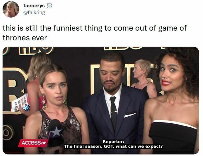 Screenshot of a humorous Game of Thrones meme featured in Super Culture posts and memes to fight boredom.
