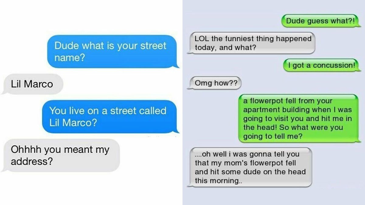 Funny text message exchanges with playful misunderstandings that might make you laugh and brighten your day.