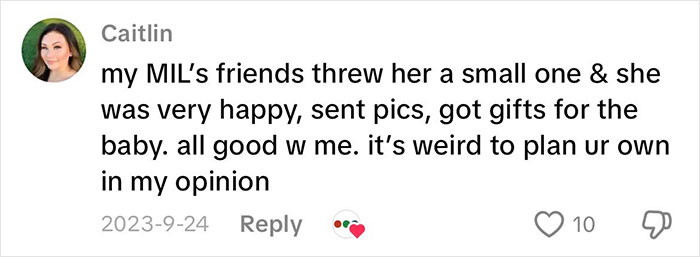 Comment from Caitlin sharing views on grandmas having a baby shower and the opinions around celebrating their new status. Comment from Caitlin sharing views on grandmas having a baby shower and the opinions around celebrating their new status.