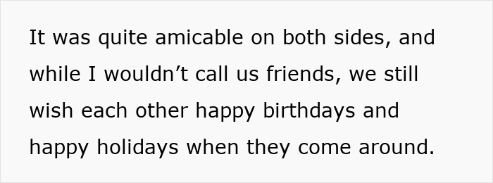 Text excerpt discussing amicable relations despite not being close friends, relating to woman considering canceling friend’s holiday booking after harassment by bro’s GF. Text excerpt discussing amicable relations despite not being close friends, relating to woman considering canceling friend’s holiday booking after harassment by bro’s GF.