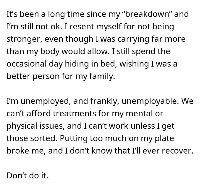 Text about struggling with mental health and feeling overwhelmed as a husband expects wife to work study full time with two kids. Text about struggling with mental health and feeling overwhelmed as a husband expects wife to work study full time with two kids.