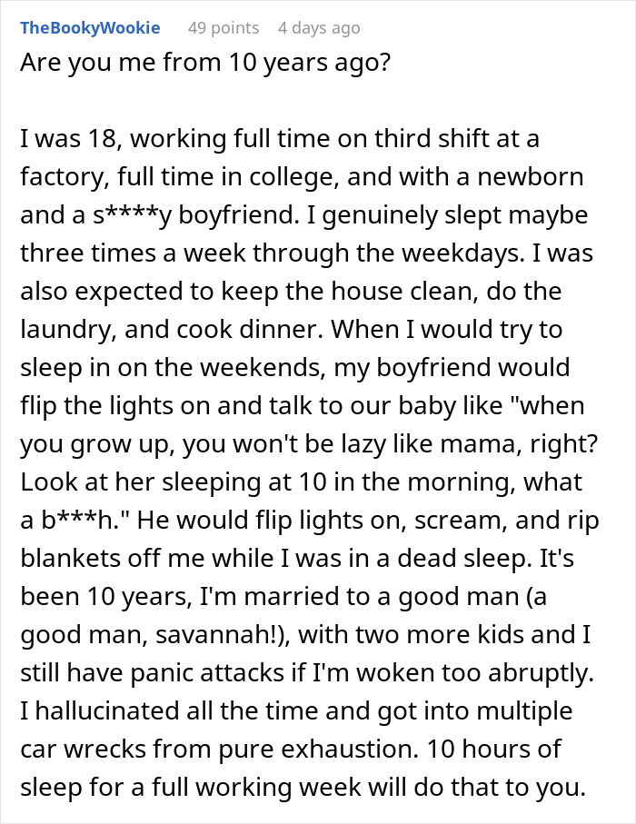 Woman sharing experience of husband expecting wife to work, study full time, and care for two kids while exhausted and stressed. Woman sharing experience of husband expecting wife to work, study full time, and care for two kids while exhausted and stressed.