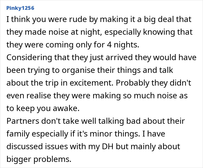 Comment discussing wife’s efforts hosting MIL and SIL while husband calls her fake for private complaints. Comment discussing wife’s efforts hosting MIL and SIL while husband calls her fake for private complaints.