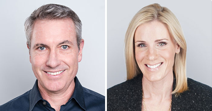 Headshots of a man and woman smiling, related to Coldplay KissCam saga and HR exec’s husband attending concert with a date. Headshots of a man and woman smiling, related to Coldplay KissCam saga and HR exec’s husband attending concert with a date.