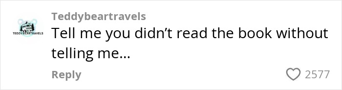 Comment from user Teddybeartravels engaging in a discussion about Wuthering Heights book and its teaser online. Comment from user Teddybeartravels engaging in a discussion about Wuthering Heights book and its teaser online.