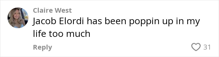 Screenshot of social media comment about Jacob Elordi in the 1800s Wuthering Heights teaser causing internet buzz. Screenshot of social media comment about Jacob Elordi in the 1800s Wuthering Heights teaser causing internet buzz.