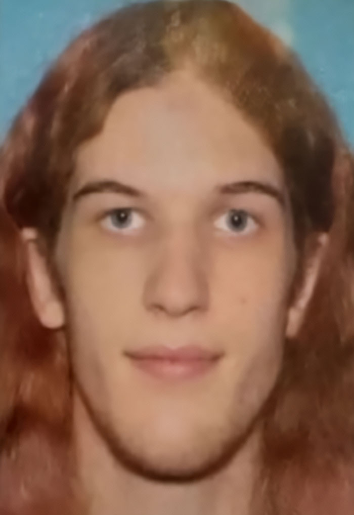 Close-up photo of Minneapolis suspect with long hair, related to furry girlfriend and disturbing journal entries about their relationship. Close-up photo of Minneapolis suspect with long hair, related to furry girlfriend and disturbing journal entries about their relationship.