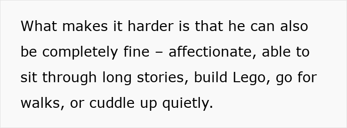 Text about a 4-year-old out of control after joining nursery, describing mixed behaviors from affectionate to uncontrollable. Text about a 4-year-old out of control after joining nursery, describing mixed behaviors from affectionate to uncontrollable.