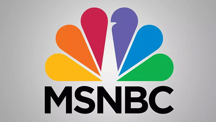 MSNBC logo with colorful peacock feathers representing the commentator fired after unacceptable Charlie Kirk remarks. MSNBC logo with colorful peacock feathers representing the commentator fired after unacceptable Charlie Kirk remarks.