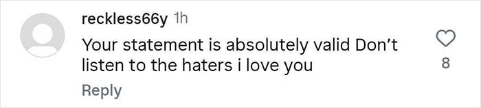 Comment on social media defending Amanda Seyfried against hate after she called Charlie Kirk hateful. Comment on social media defending Amanda Seyfried against hate after she called Charlie Kirk hateful.